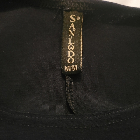 San Lodo Milano Black High Low Top with Ruffled Cuffs and Hem M - Picture 6 of 6